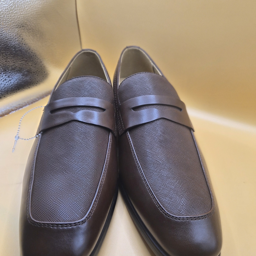 Calvin Klein Dark Brown Leather Loafers